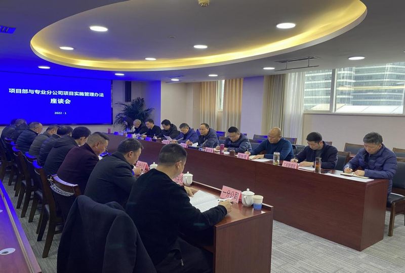 公司召開土建項(xiàng)目部與專業(yè)分公司項(xiàng)目實(shí)施管理辦法座談會(huì)