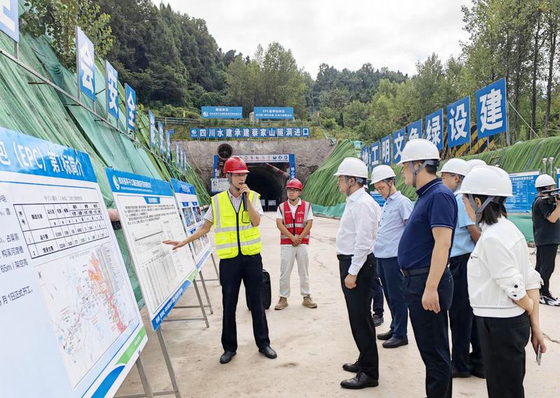 蒼溪縣委主要領(lǐng)導(dǎo)蒞臨亭子口項目蔡家山隧洞督導(dǎo)檢查