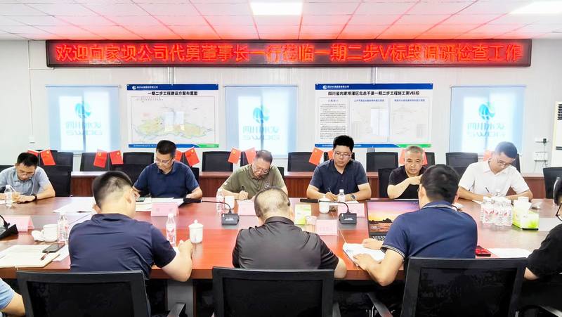 向家壩公司代勇董事長(zhǎng)一行到向家壩灌區(qū)北總干渠一期二步工程第Ⅴ標(biāo)段檢查指導(dǎo)工作